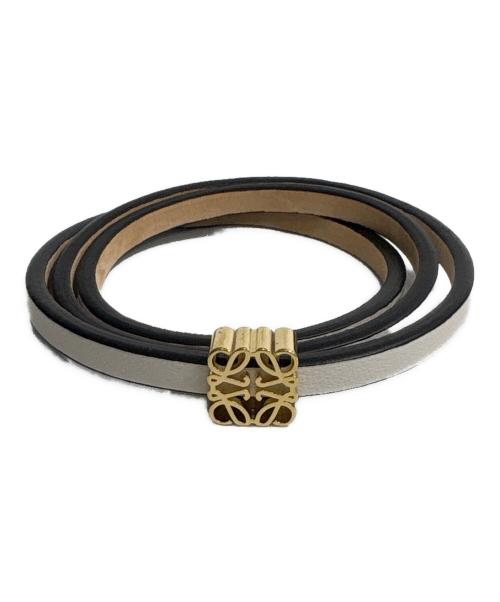 LOEWE（ロエベ）LOEWE (ロエベ) ツイスト バングル ブレスレット ベージュの古着・服飾アイテム