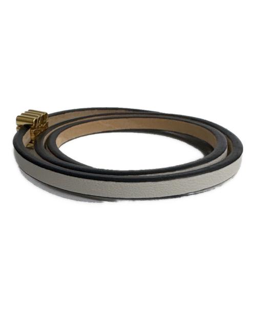 LOEWE（ロエベ）LOEWE (ロエベ) ツイスト バングル ブレスレット ベージュの古着・服飾アイテム