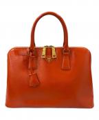 PRADAプラダ）の古着「プロムナード サフィアーノ ハンドバッグ」｜オレンジ