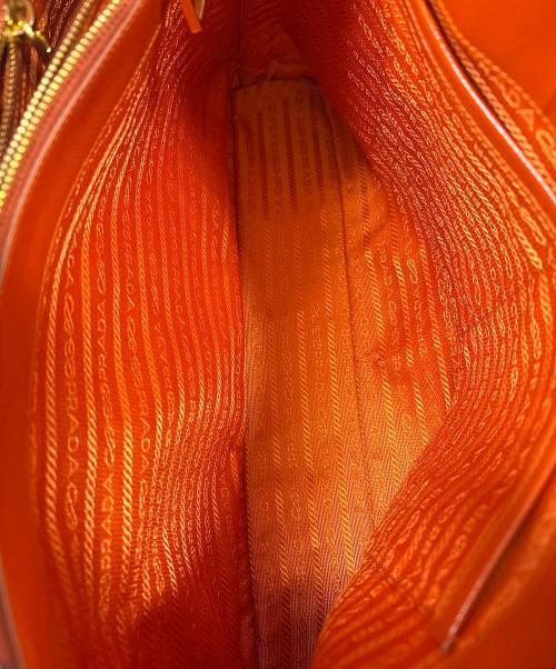 PRADA（プラダ）PRADA (プラダ) プロムナード サフィアーノ ハンドバッグ オレンジの古着・服飾アイテム