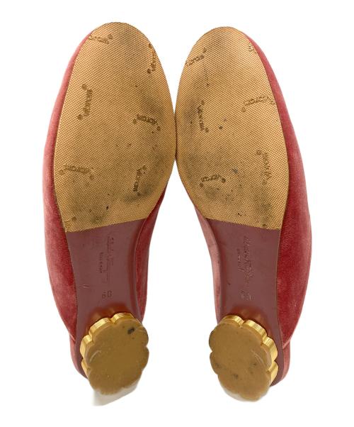 Salvatore Ferragamo（サルヴァトーレ フェラガモ）Salvatore Ferragamo (サルヴァトーレ フェラガモ) ヴェラリボンミュール ピンク サイズ:6の古着・服飾アイテム