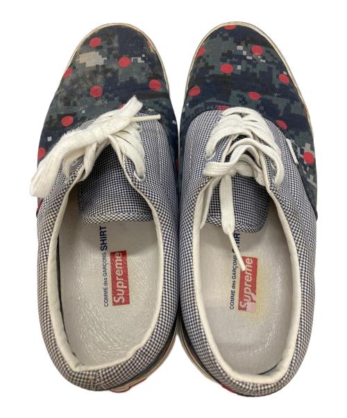 VANS（ヴァンズ）VANS (ヴァンズ) Supreme (シュプリーム) COMME des GARCONS SHIRT (コムデギャルソンシャツ) ローカットスニーカー ネイビー×グリーン サイズ:27.5の古着・服飾アイテム
