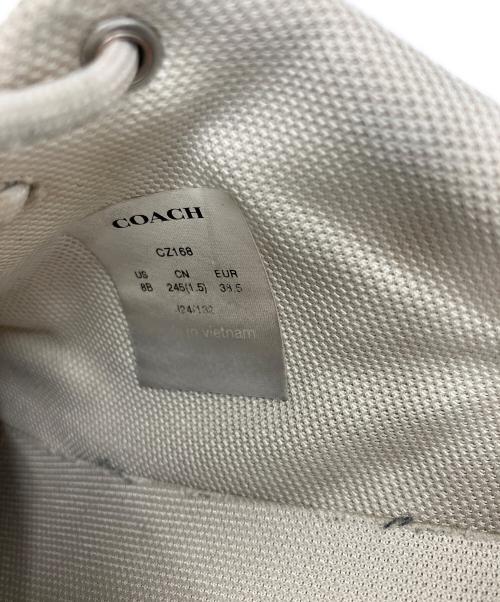 COACH（コーチ）COACH (コーチ) ストライダースニーカーシグネチャーキャンバス ブルー×ベージュ サイズ:US8Bの古着・服飾アイテム