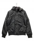 ALPHAアルファ）の古着「HOODED RIB JACKET」｜ブラック