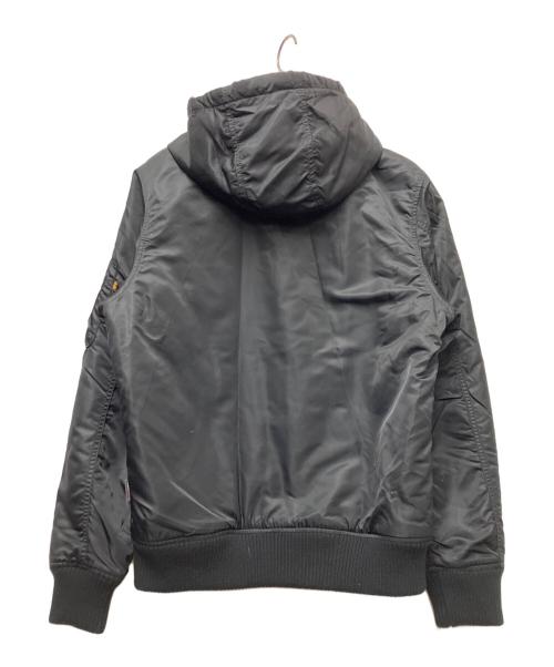 ALPHA（アルファ）ALPHA (アルファ) HOODED RIB JACKET ブラック サイズ:XLの古着・服飾アイテム