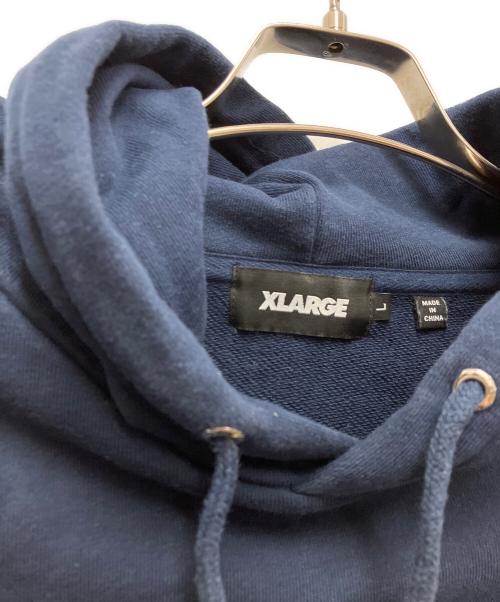 X-LARGE（エクストララージ）X-LARGE (エクストララージ) プルオーバーパーカー ネイビー×イエロー サイズ:Lの古着・服飾アイテム