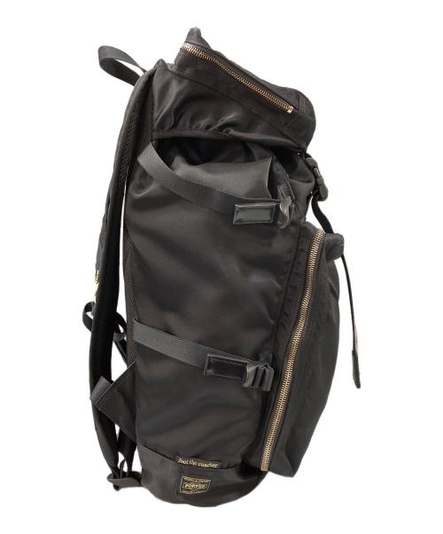 foot the coacher（フットザコーチャー）foot the coacher (フットザコーチャー) PORTER (ポーター) ミニマルバックパック ブラックの古着・服飾アイテム
