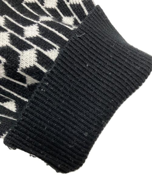 HUF（ハフ）HUF (ハフ) 厚手ニット ブラック×ホワイト サイズ:Mの古着・服飾アイテム