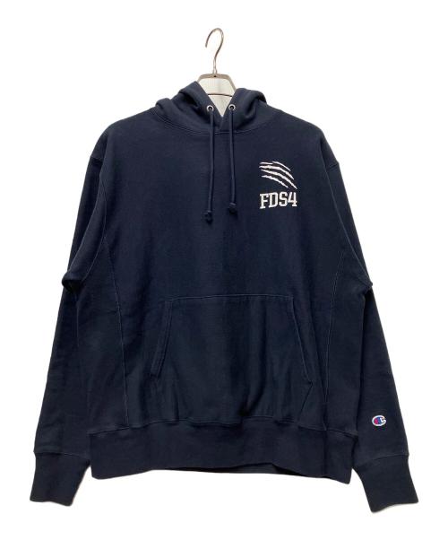 Champion（チャンピオン）Champion (チャンピオン) プルオーバーパーカー ネイビー サイズ:Lの古着・服飾アイテム