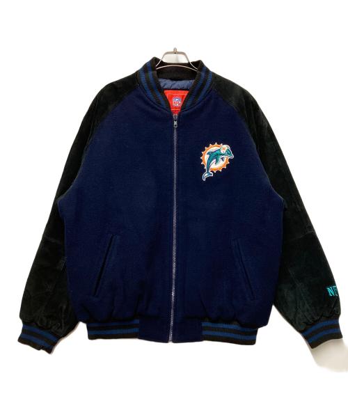 NFL（エヌエフエル）NFL (エヌエフエル) スタジャン ネイビー×ブラック サイズ:Lの古着・服飾アイテム