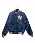 STARTERスターター）の古着「スタジャン」｜ネイビー×ホワイト