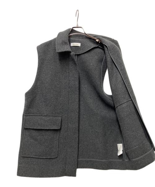 SACRA（サクラ）SACRA (サクラ) ラムウールメルトンジレ チャコールグレー サイズ:38の古着・服飾アイテム