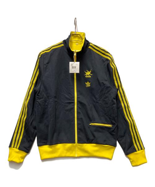 adidas（アディダス）adidas (アディダス) トラックジャケット＆パンツ ブラック×イエロー サイズ:Mの古着・服飾アイテム