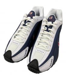 NIKE（ナイキ）の古着「SHOX R4 MIDNIGHT(ショックスR4ミッドナイト) ローカットスニーカー」｜ホワイト×ネイビー