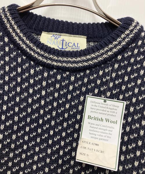 ノルウェー海軍（ノルウェーカイグン）ノルウェー海軍 (ノルウェーカイグン) 厚手ニット ネイビー サイズ:Sの古着・服飾アイテム