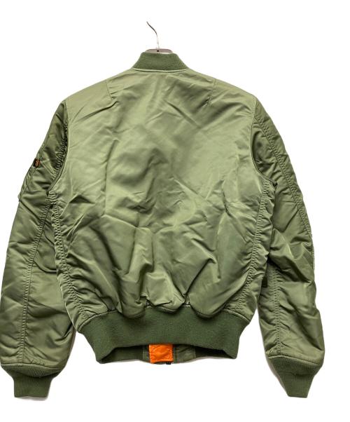 ALPHA INDUSTRIES（アルファインダストリーズ）ALPHA INDUSTRIES (アルファインダストリーズ) MA-1フライトジャケット オリーブ×オレンジ サイズ:Ｓの古着・服飾アイテム