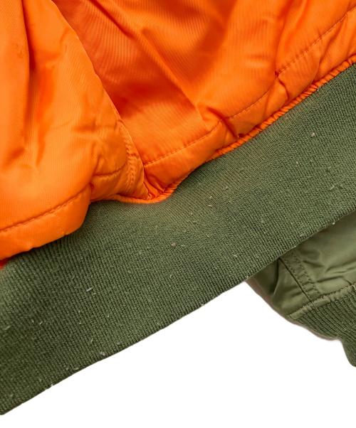 ALPHA INDUSTRIES（アルファインダストリーズ）ALPHA INDUSTRIES (アルファインダストリーズ) MA-1フライトジャケット オリーブ×オレンジ サイズ:Ｓの古着・服飾アイテム