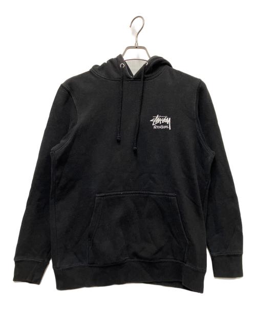 stussy（ステューシー）stussy (ステューシー) プルオーバーパーカー ブラック サイズ:Sの古着・服飾アイテム