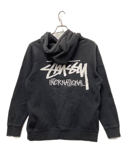 stussy（ステューシー）stussy (ステューシー) プルオーバーパーカー ブラック サイズ:Sの古着・服飾アイテム