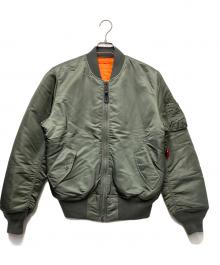 ALPHA（アルファ）の古着「MA-1ジャケット」｜グリーン