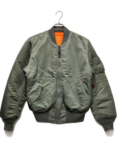 ALPHA（アルファ）ALPHA (アルファ) MA-1ジャケット グリーン サイズ:Sの古着・服飾アイテム