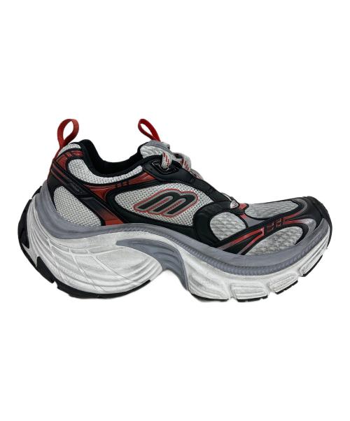 BALENCIAGA（バレンシアガ）BALENCIAGA (バレンシアガ) ローカットスニーカー グレー×レッド サイズ:29の古着・服飾アイテム