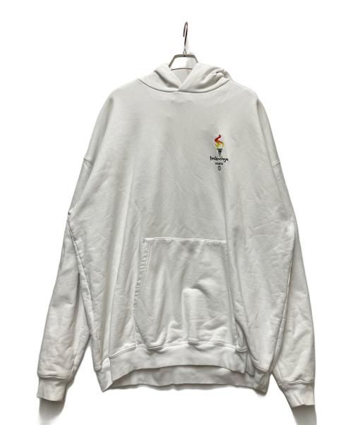BALENCIAGA（バレンシアガ）BALENCIAGA (バレンシアガ) プルオーバーパーカー ホワイト サイズ:XXSの古着・服飾アイテム