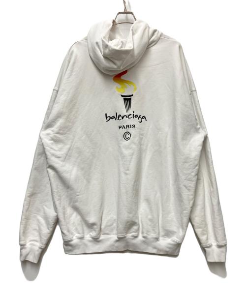 BALENCIAGA（バレンシアガ）BALENCIAGA (バレンシアガ) プルオーバーパーカー ホワイト サイズ:XXSの古着・服飾アイテム