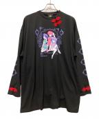 LISTEN FLAVORリッスンフレーバ）の古着「長袖カットソー」｜ブラック