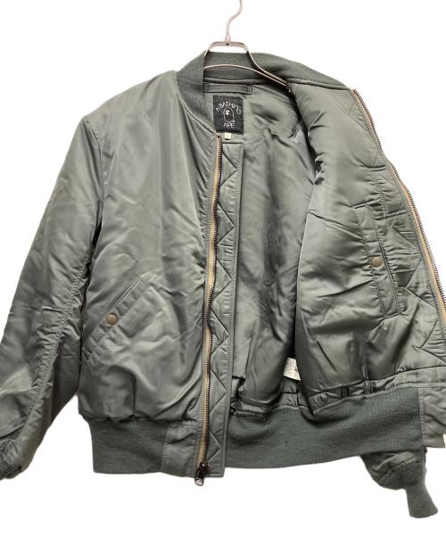 A BATHING APE（ア ベイシング エイプ）A BATHING APE (ア ベイシング エイプ) MA-1ジャケット グレー サイズ:Mの古着・服飾アイテム