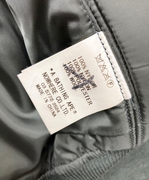 A BATHING APE（ア ベイシング エイプ）A BATHING APE (ア ベイシング エイプ) MA-1ジャケット グレー サイズ:Mの古着・服飾アイテム