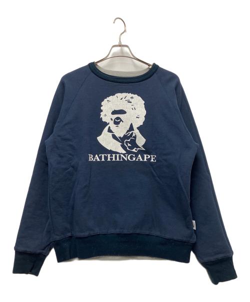 A BATHING APE（ア ベイシング エイプ）A BATHING APE (ア ベイシング エイプ) リバーシブルスウェット グレー×ネイビー サイズ:Mの古着・服飾アイテム