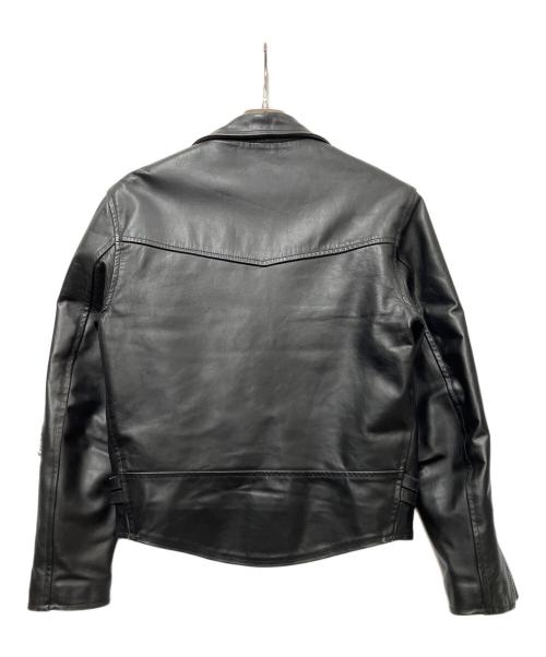 HORN WORKS（ホーンワークス）HORN WORKS (ホーンワークス) ダブルライダースジャケット ブラック×レッド サイズ:Sの古着・服飾アイテム