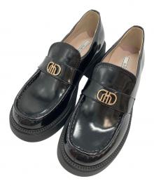HER LIP TO（ハーリップトゥ）の古着「Trois Logo Loafers」｜ブラック