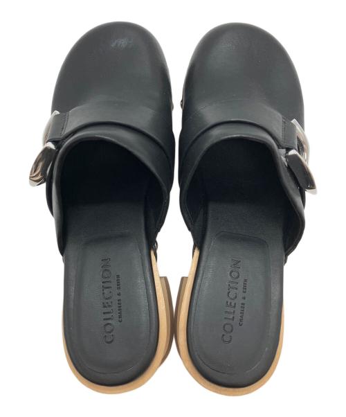 CHARLES & KEITH（チャールズアンドキース）CHARLES & KEITH (チャールズアンドキース) ガビーヌ スタッズクロッグ ブラック サイズ:24.5の古着・服飾アイテム