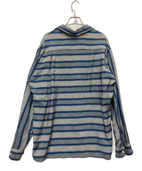 Truval（テュルーバル）TruVal (テュルーバル) 長袖シャツ グレー×ブルー サイズ:Lの古着・服飾アイテム