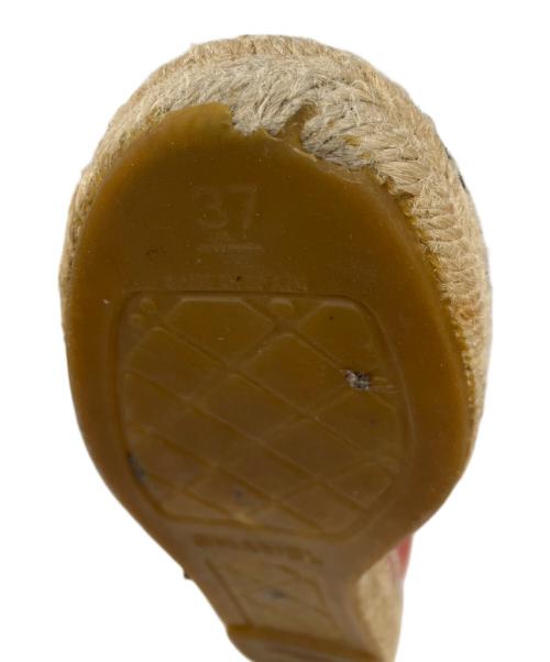 CHANEL（シャネル）CHANEL (シャネル) ココマークエスパドリーユサンダル ベージュ×ピンク サイズ:37の古着・服飾アイテム