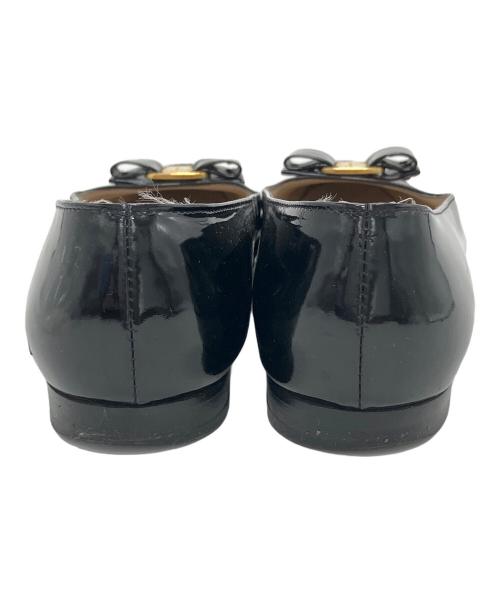 Salvatore Ferragamo（サルヴァトーレ フェラガモ）Salvatore Ferragamo (サルヴァトーレ フェラガモ) バレエシューズ ブラック サイズ:4　1/2の古着・服飾アイテム