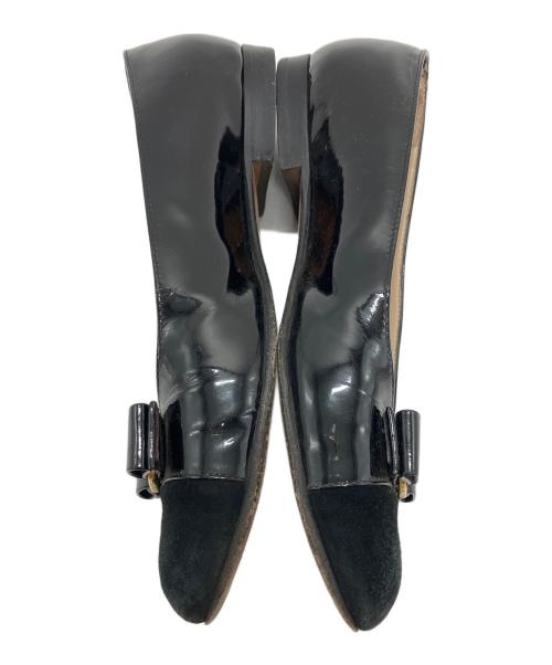 Salvatore Ferragamo（サルヴァトーレ フェラガモ）Salvatore Ferragamo (サルヴァトーレ フェラガモ) バレエシューズ ブラック サイズ:4　1/2の古着・服飾アイテム