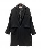 STUDIOUSステュディオス）の古着「ソフトメルトン1Bチェスターコート」｜ブラック