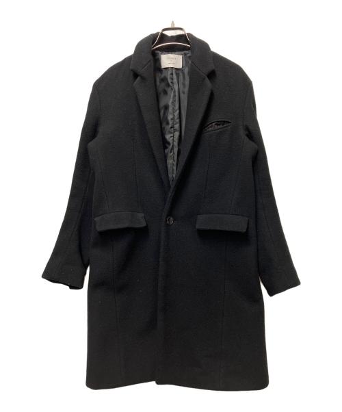 STUDIOUS（ステュディオス）STUDIOUS (ステュディオス) ソフトメルトン1Bチェスターコート ブラック サイズ:1の古着・服飾アイテム
