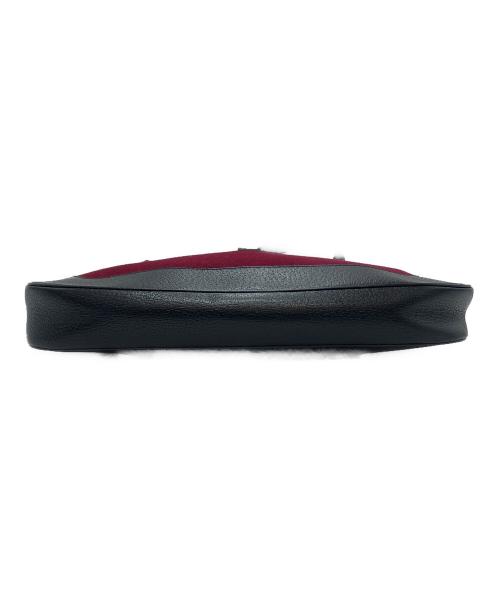 GUCCI（グッチ）GUCCI (グッチ) ジャッキーライン ショルダーバッグ セミショルダー ワンショルダー レッド×ブラックの古着・服飾アイテム