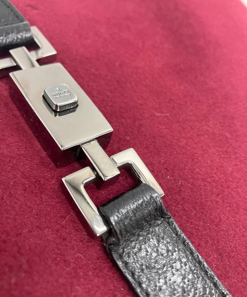 GUCCI（グッチ）GUCCI (グッチ) ジャッキーライン ショルダーバッグ セミショルダー ワンショルダー レッド×ブラックの古着・服飾アイテム