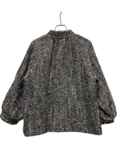 IENA（イエナ）IENA (イエナ) ヘリンボンツイードハーフコート ブラック×ホワイト サイズ:36の古着・服飾アイテム