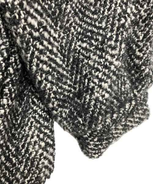 IENA（イエナ）IENA (イエナ) ヘリンボンツイードハーフコート ブラック×ホワイト サイズ:36の古着・服飾アイテム