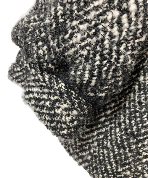 IENA（イエナ）IENA (イエナ) ヘリンボンツイードハーフコート ブラック×ホワイト サイズ:36の古着・服飾アイテム