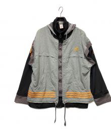 adidas（アディダス）の古着「Layered Gimmick Vintage Loose Track Jacket」｜ブラック