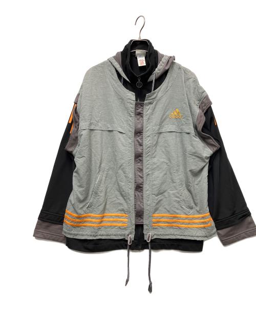 adidas（アディダス）adidas (アディダス) Layered Gimmick Vintage Loose Track Jacket ブラック サイズ:Lの古着・服飾アイテム