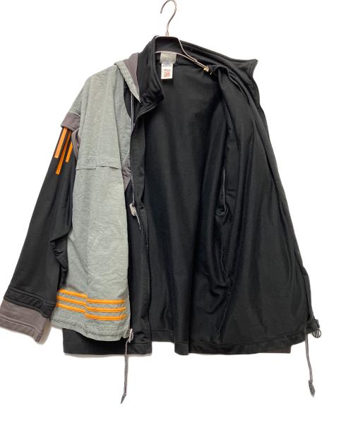 adidas（アディダス）adidas (アディダス) Layered Gimmick Vintage Loose Track Jacket ブラック サイズ:Lの古着・服飾アイテム
