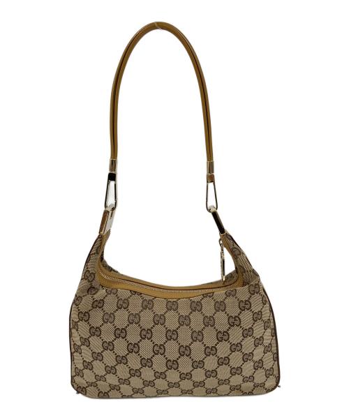 GUCCI（グッチ）GUCCI (グッチ) GGキャンバスワンショルダーバッグ ベージュの古着・服飾アイテム